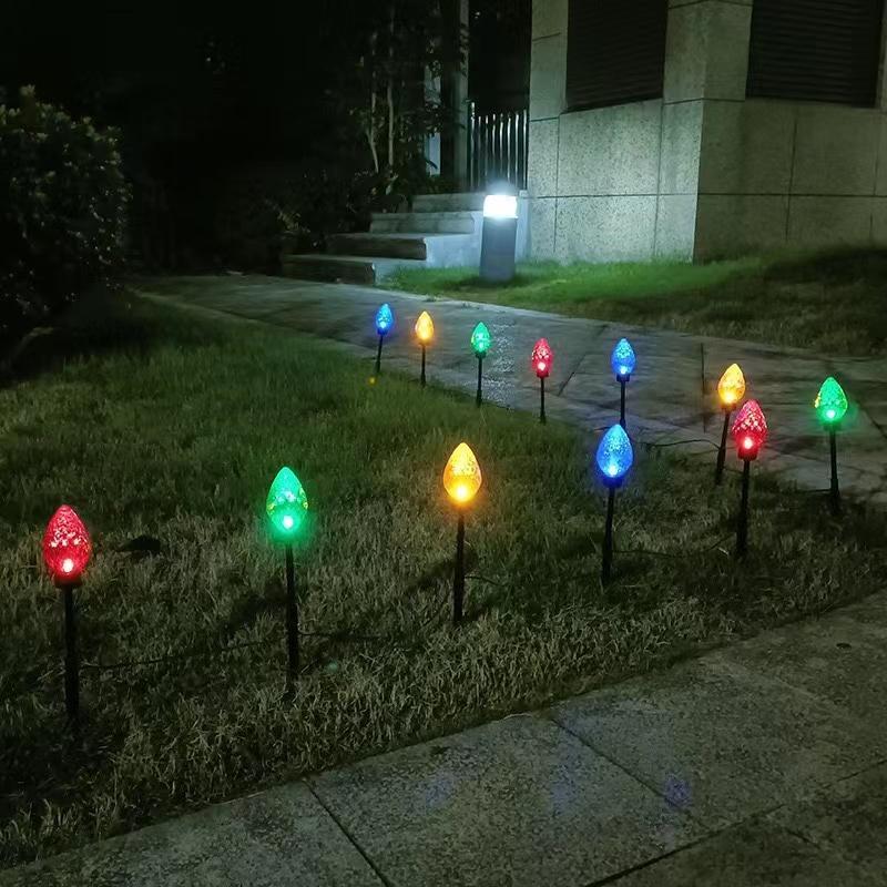 Solar Powered Christmas Light, 12pcs set Outdoor Christmas Decorations,  Garden Decorations Waterproof Solar Light for Garden Lawn Pathway Yard Walkway Patio