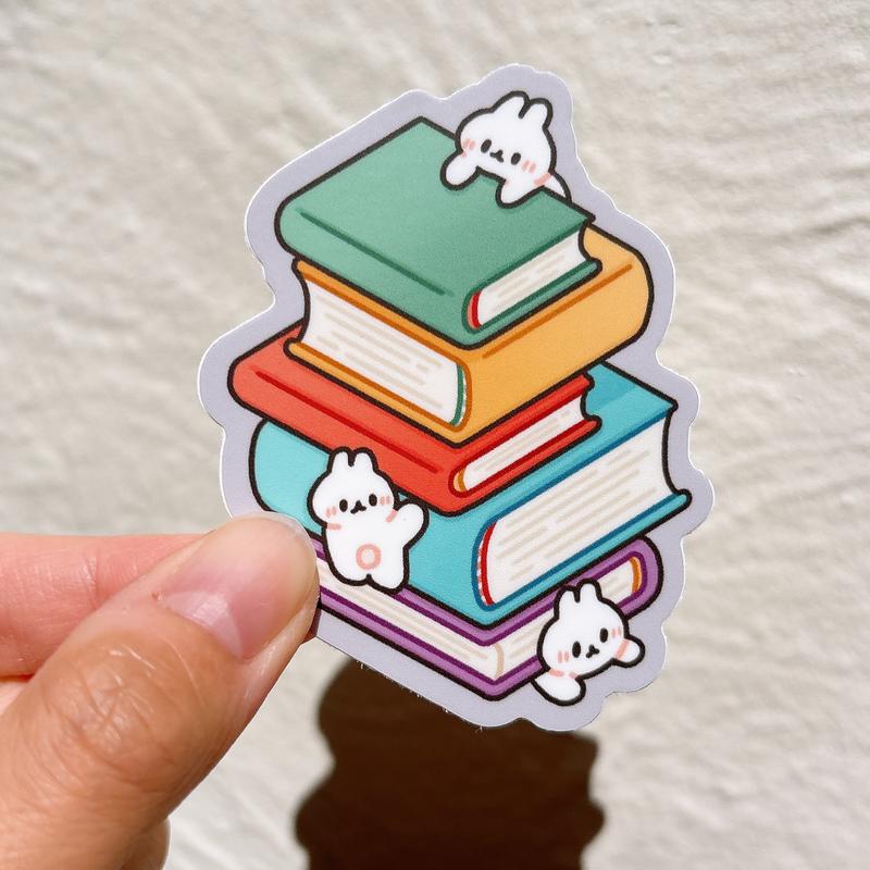 StickyRiceCo Cozy Bookish Heavy Duty Waterproof Vinyl Diecut Stickers