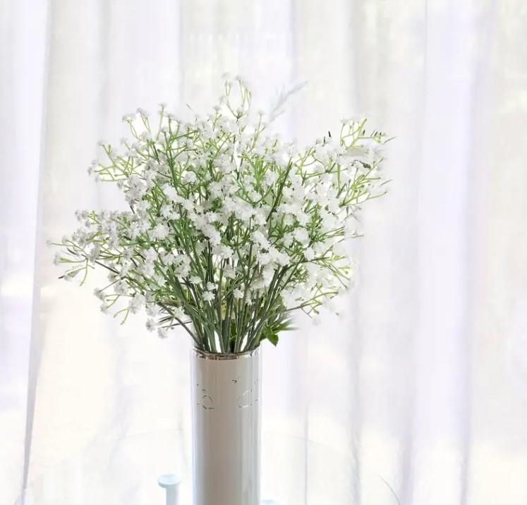 Baby Breath Artificial  Set of 6 Gypsophila Real Touch for Wedding Party Home Garden Decoration Decorative Fruit Floral Plants babies breath decorative fruit fake flower