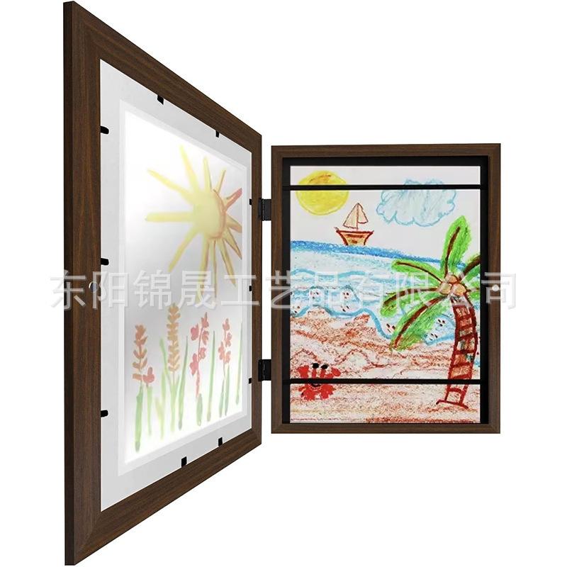 Kids Art Frames Children's Art Frame Children's Flip Oil Painting Storage Box Picture Frame