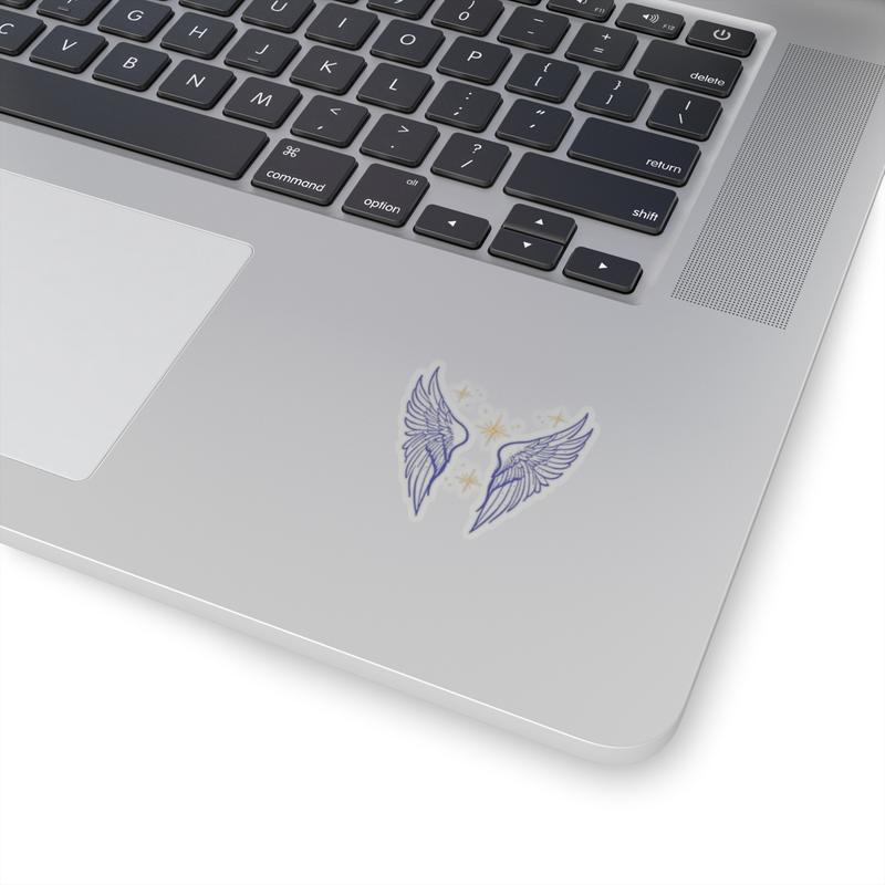 Angel Wings Kiss-Cut Glossy Stickers - Ethereal Decor, Nature-Inspired Art, Laptop, Journal or Water Bottle Decoration