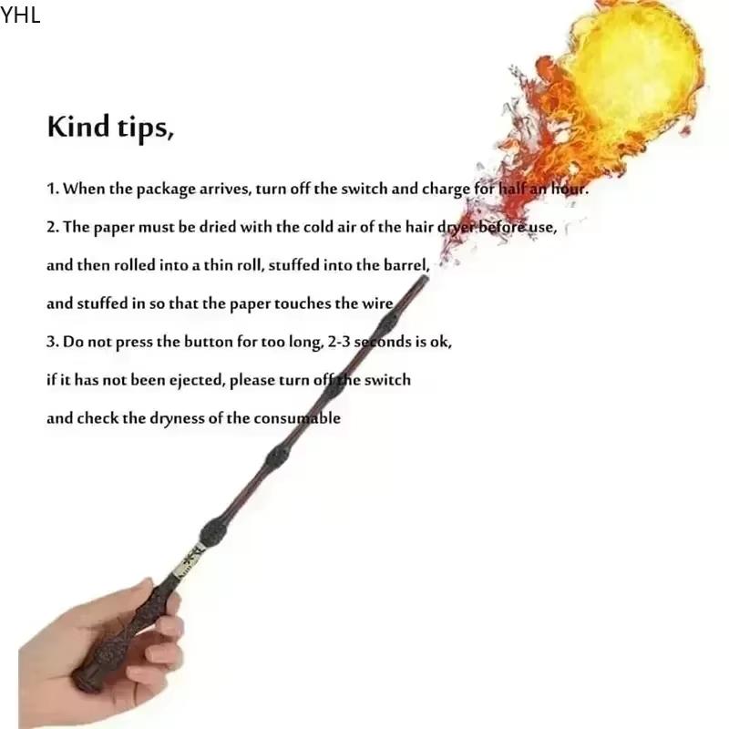 The best gift ever, Harry Fireball Magic Wands, fire-breathing, Potterhead, wizard cosplay, magic stage prop, Halloween cosplay, gift for him, collector, Christmas gift, cl2