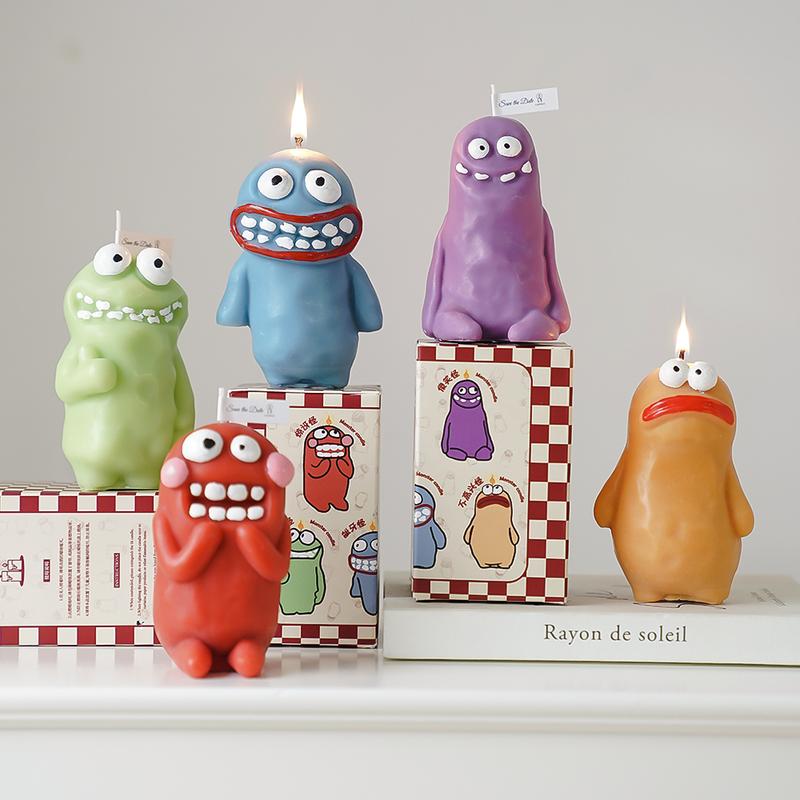 Juso Home Cute Monster Candles