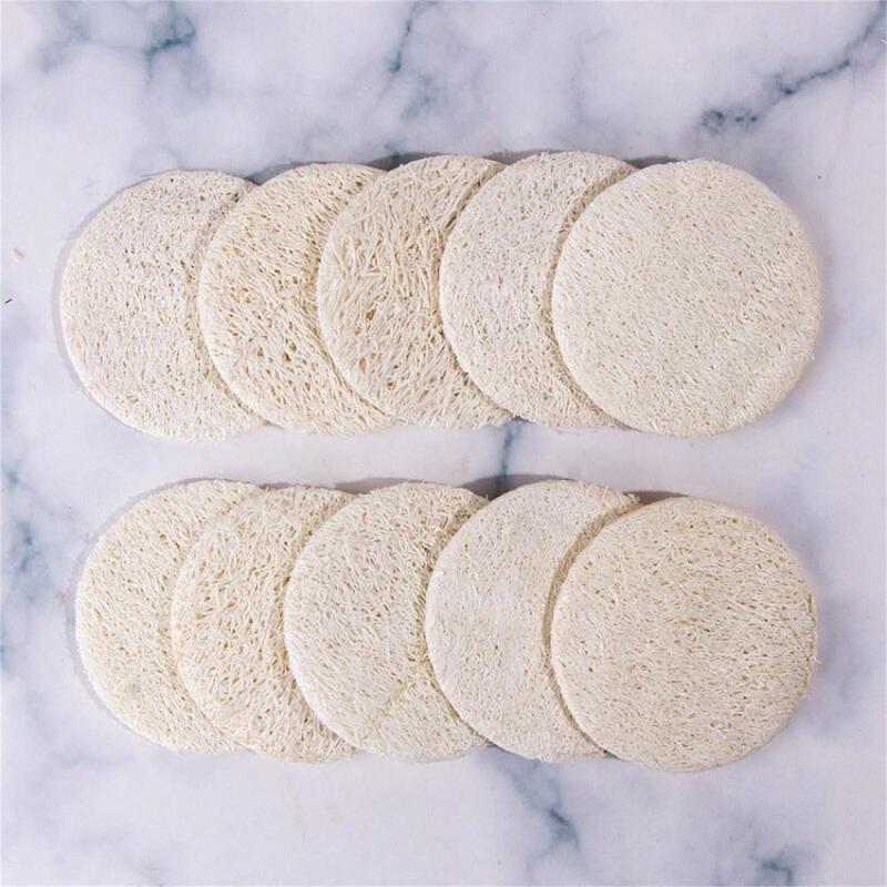 10pcs Loofah Sponge Exfoliating Face Pads, Facial Body Scrubbers Pad, Loofah Pads for Shower, Exfoliating Face & Body Wash Pads, Shower Exfoliating Bath Body Sponge Pads, Back Scrubber Body Wash Pads