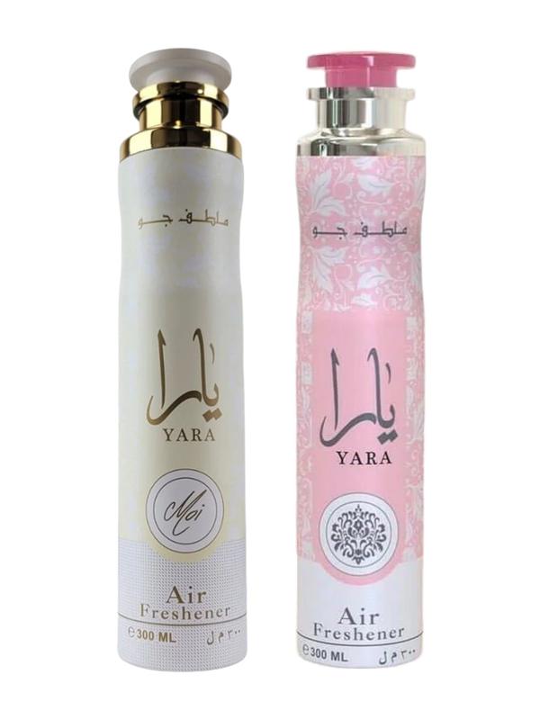 (Bundle Pack) 300ml Yara + Yara Moi Air Freshener Spray by Lattafa Flower Peach