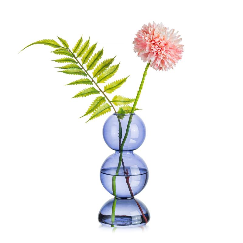 Glasseam Cute  Flower Vase, Unique Handmade Glass Vase for Flowers