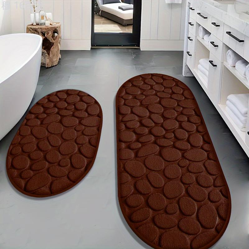 2PCS Set Luxurious Non-Slip Bath Mats - Soft, Absorbent, High-Density Polyester Bath Rugs for Bathroom, Shower, and Home Decor - Anti-Slip, Water-Repellent, and Mildew-Resistant Fleece