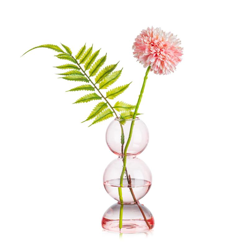 Glasseam Cute  Flower Vase, Unique Handmade Glass Vase for Flowers