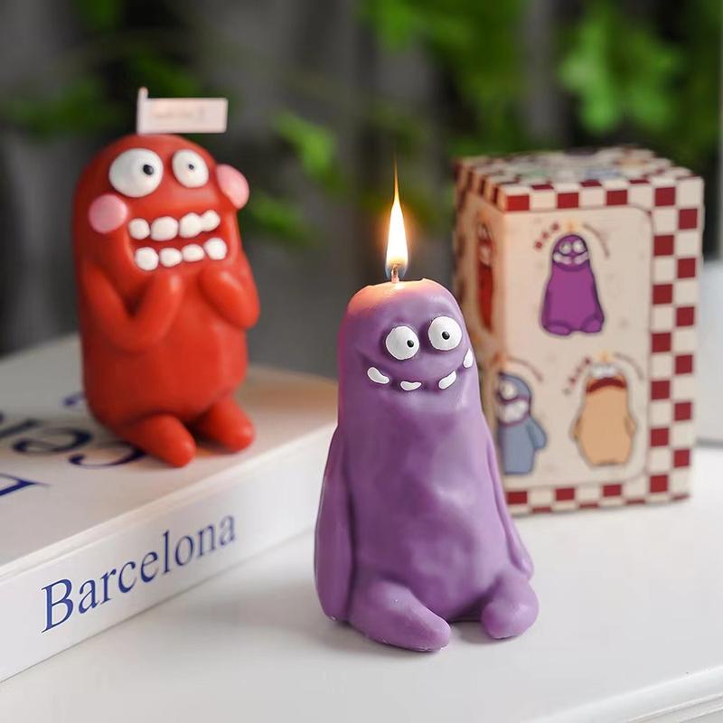 Juso Home Cute Monster Candles