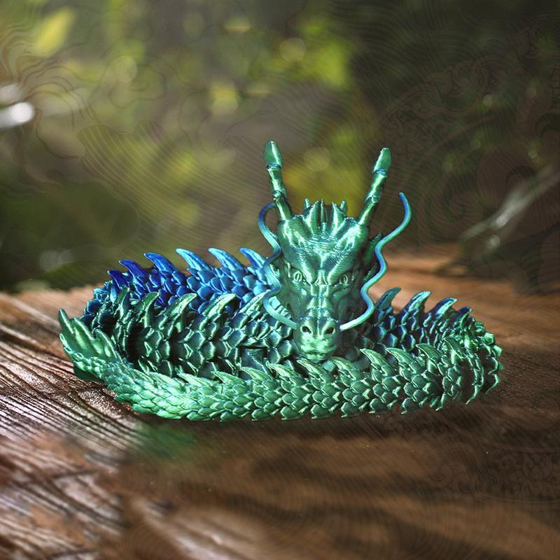 3D Printed Dragon Design Craft, 1 Count Creative Car Decorations, Cute Desktop Decoration for Living Room Bedroom Bar Cafe, Room Display Decoration