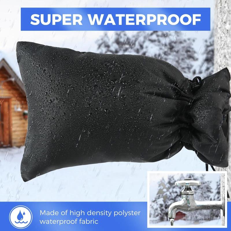 Outdoor Faucet Cover, 2 10pcs Winter Freeze Protective Hose Bib Cover, Water Spigot Covers, Winter Insulated Cover Bag