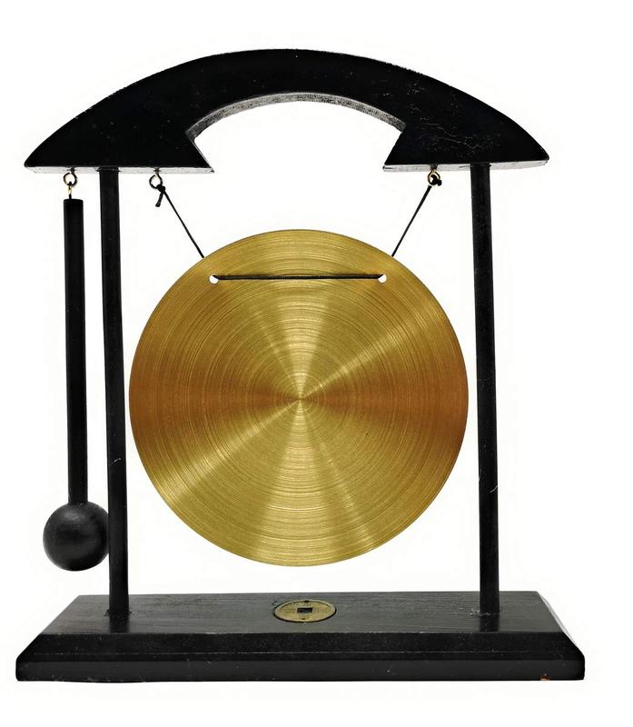 Zen Art Brass Feng Shui Desktop Gong For Home Office Table Decor Collectible Figurines