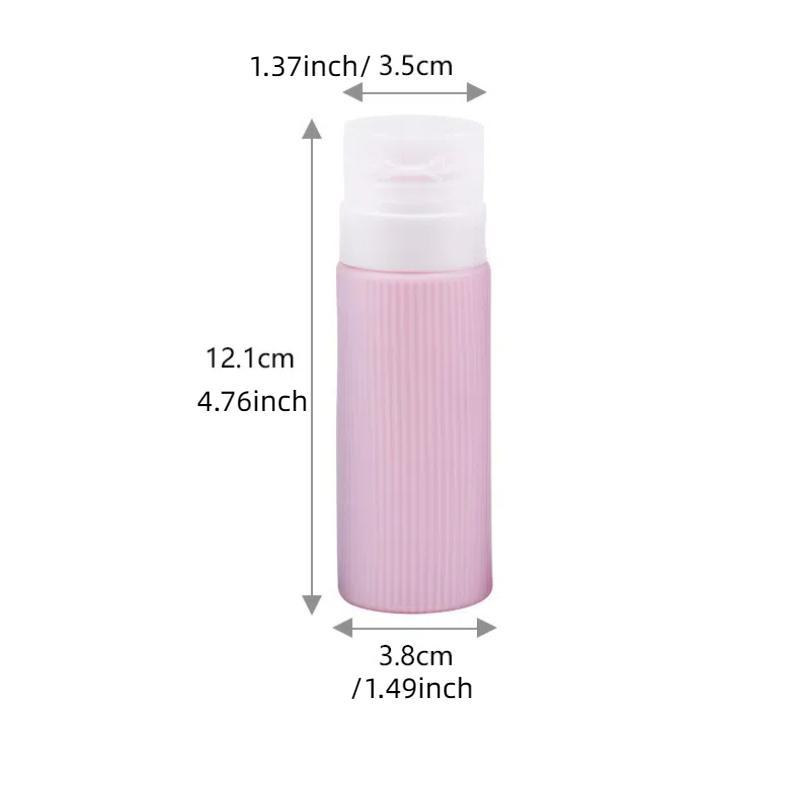 Empty Silicone Travel Bottle, 4 Counts set Lotion Shampoo Press Bottle, Dustproof Storage Bottle for Home & Travel