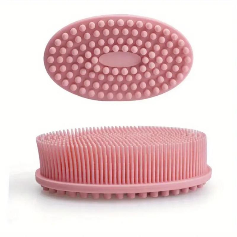 Silicone Cleansing Brush for Shower, Household Adult Double-sided Rubbing Bath Brush, Body Massage Bath Brushes for Women & Men, Reusable Exfoliating Brush