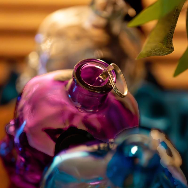 Glass Skull Incense Bottle Burners by AmaZen Glass Co