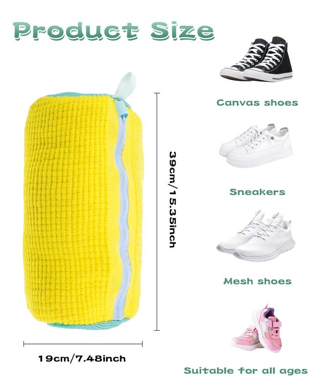 Shoe Washing Bag for Washing Machine, Laundry Shoe Bag For Washer And Dryer, Reusable Shoe Washing Bag for All Shoe Types And Sizes (Yellow 2pcs) Accessories