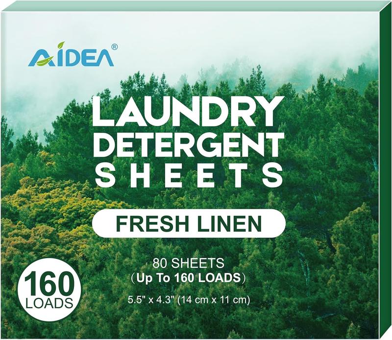 Laundry Detergent Sheets Eco-Friendly (160 Loads) 80 Sheets Cleaning Household