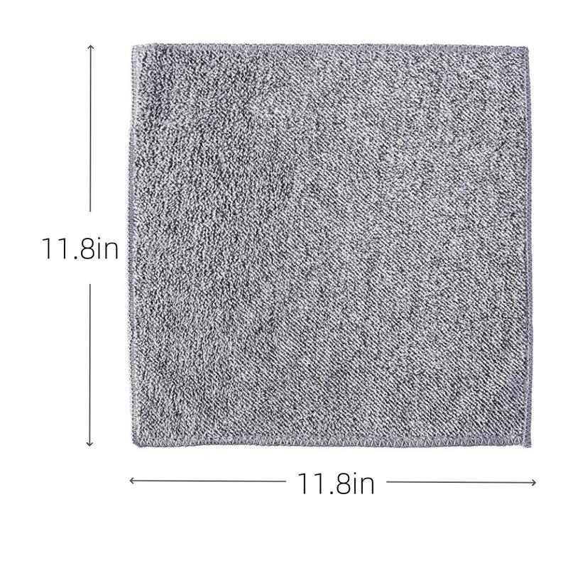 10 Counts Multifunction Thick Bamboo Charcoal Fiber Cleaning Cloth,Ultra Soft Absorbent Lint Free Streak Free Reusable Cleaning Towels for Household Kitchen Cleaning Premium Kitchen Cloth Dish Towels,Microfiber Cleaning Cloth