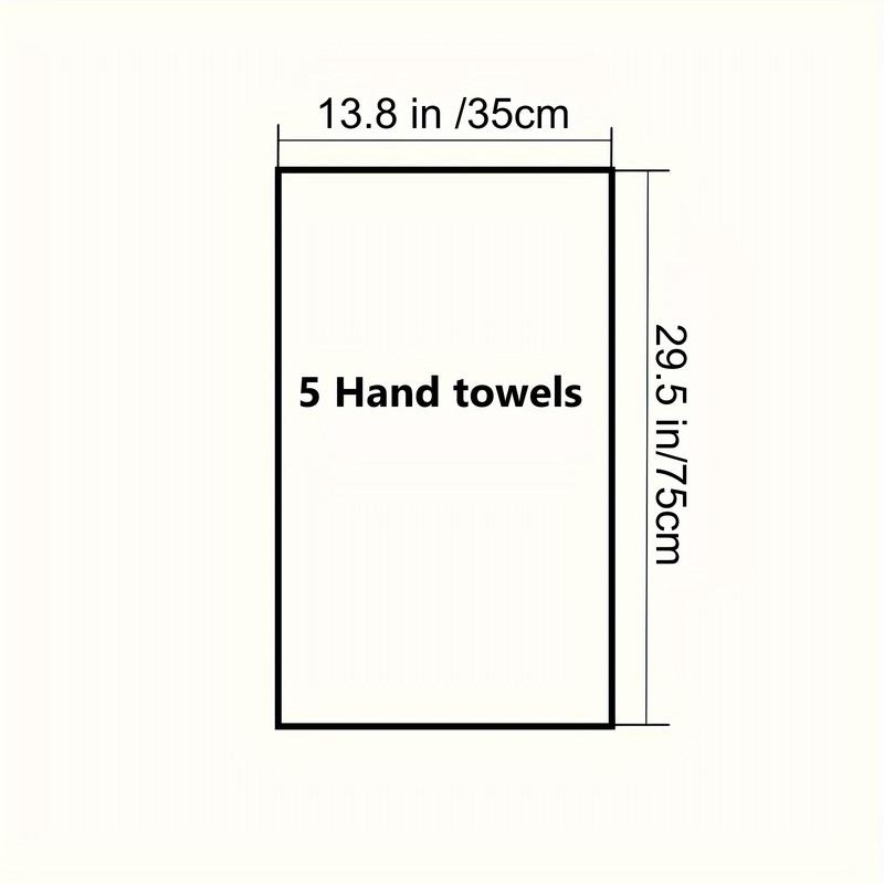 5 pieces 100% cotton thickened face towel, quality interwoven alphabet embroidery hand towel, unisex, bathroom items, household items