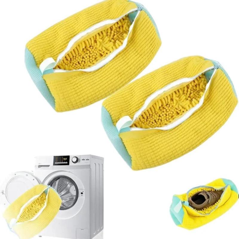 Shoe Washing Bag for Washing Machine, Laundry Shoe Bag For Washer And Dryer, Reusable Shoe Washing Bag for All Shoe Types And Sizes (Yellow 2pcs) Accessories