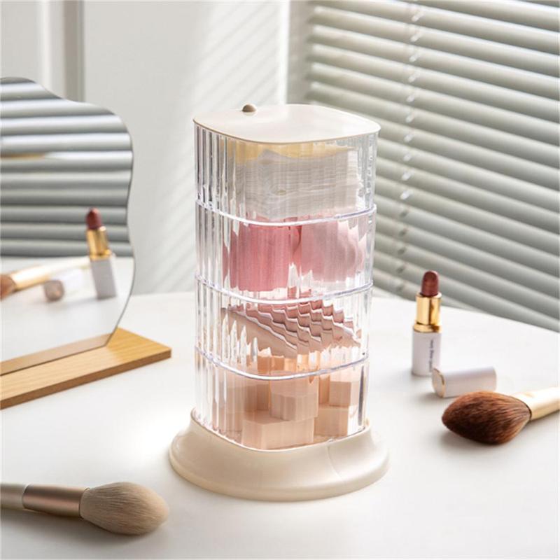 Clear Rotatable Jewelry Storage Box, 1 Count Multi Layer Jewelry Organizer, Desktop Jewelry Storage Box for Home Bedroom