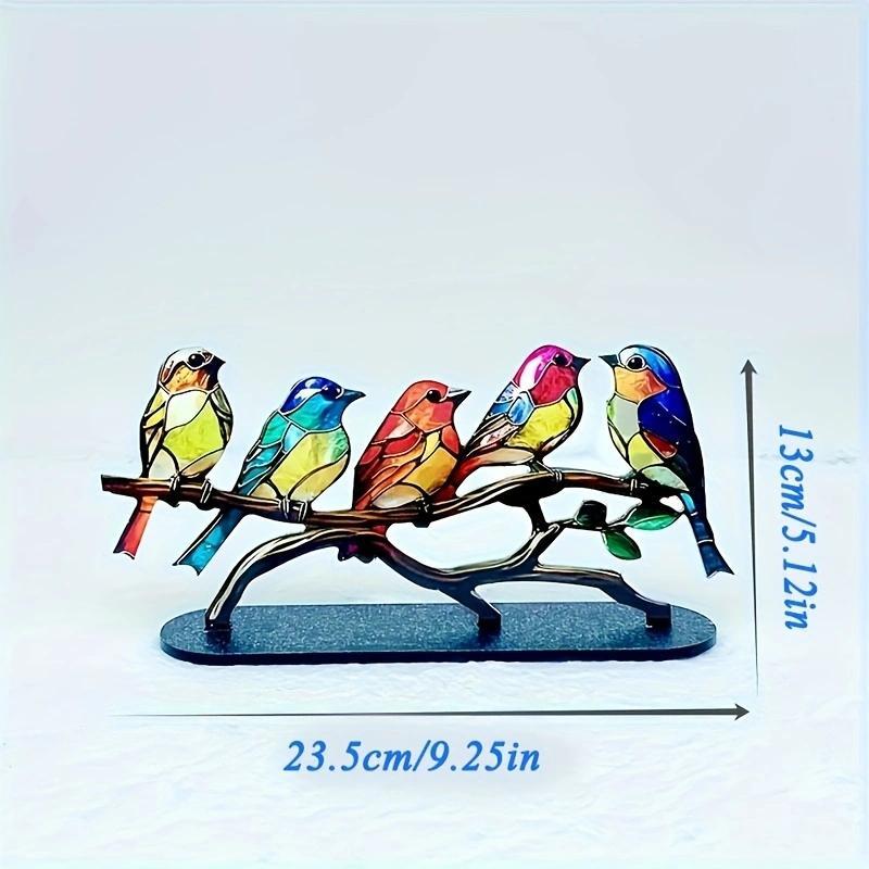 Bird Shaped Acrylic Decoration, 1 Count Lovely Bird Ornament, Home and Garden Embellishment, Ideal for Displaying on Bookshelves, Living Room, Window