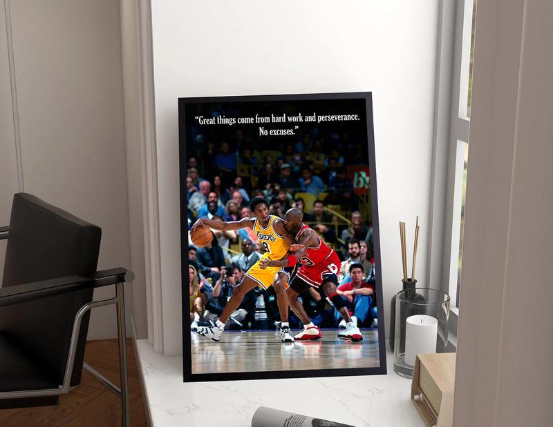 Kobe Bryant Poster Inspirational Wall Art 01 Decor Gift Glossy Print Ornaments Decoration