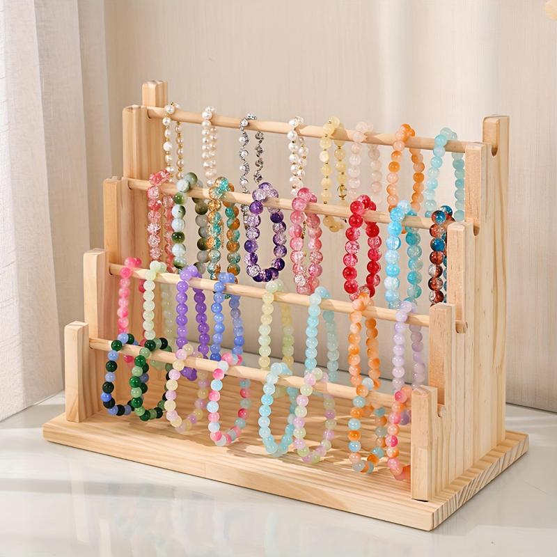 Wooden Multi-layer Jewelry Storage Box, Large Capacity Jewelry Organizer, Jewelry Display Stand, Home Organizer for Necklace, Bracelet