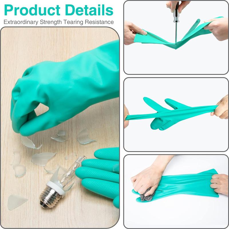 Nitrile Gloves, Latex Rubber Free, 1 Pair Large Cleaning