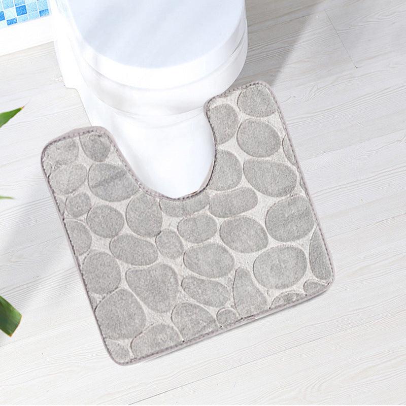 Toilet Doormat Carpet Mat Toilet Foot Mat U-shaped Floor Mat