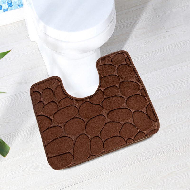 Toilet Doormat Carpet Mat Toilet Foot Mat U-shaped Floor Mat