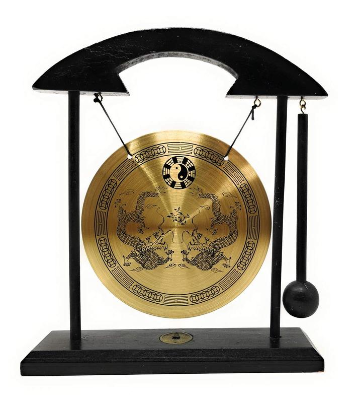 Zen Art Brass Feng Shui Desktop Gong For Home Office Table Decor Collectible Figurines