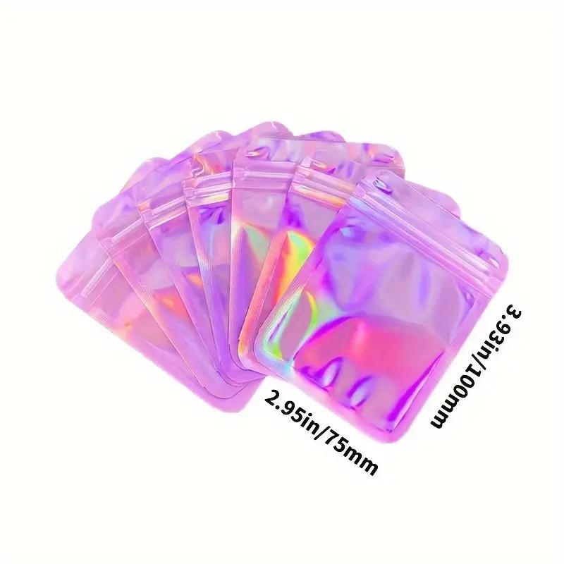 Colorful Ziplock Bag, 50pcs set Clear Self Seal Storage Bag, Jewelry Storage Bag, Home Organizer for Jewelry, Earrings, Phone Case, Watch