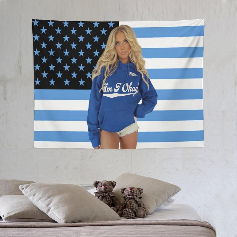 Megan Music Moroney Flag Tapestry Wall Tapestry Poster Suitable for College Dormitory Cave Bedroom Living Room Party Decoration Merch 30