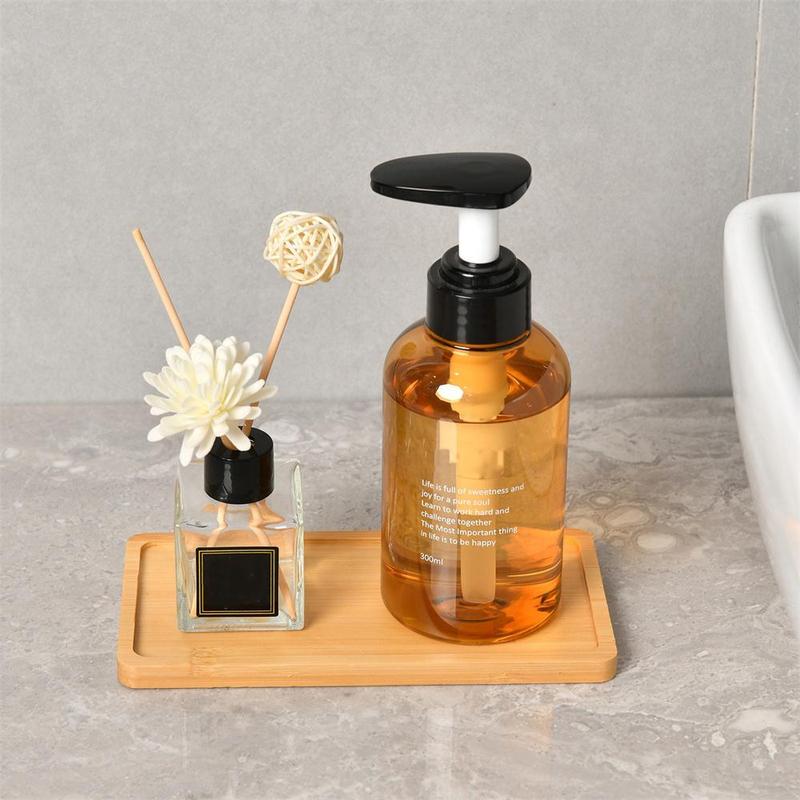 Wooden Soap Dispenser Tray, 1 Count Soap Storage Holder, Soap Dispenser Tray for Bathroom & Kitchen