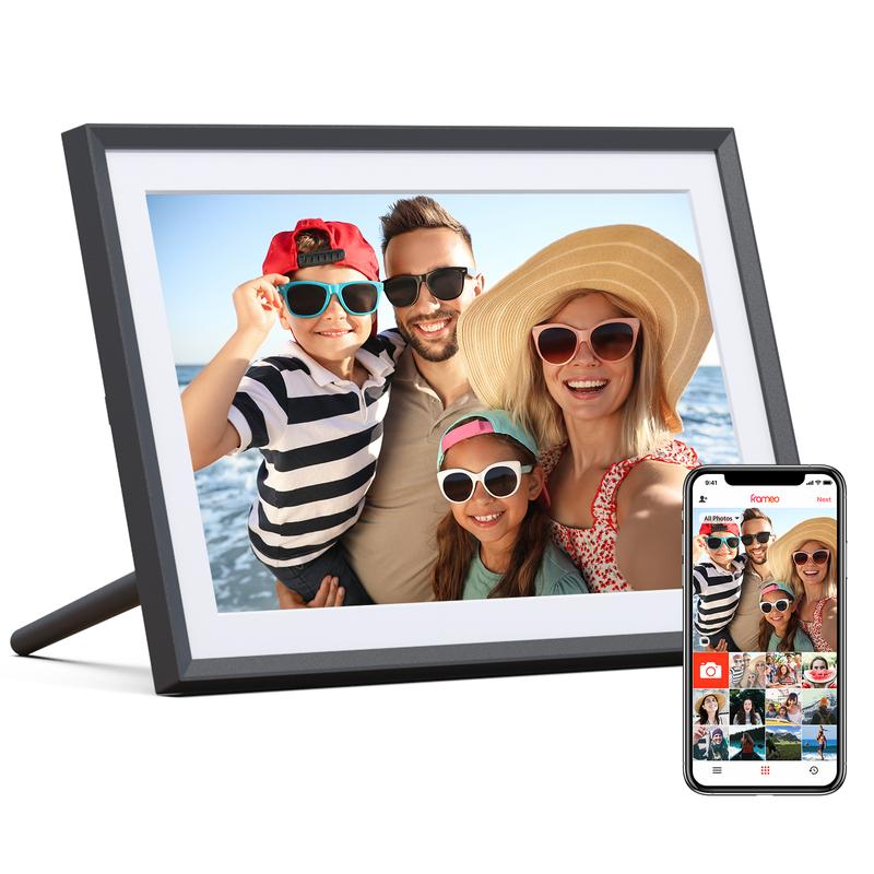 ARZOPA Frameo Digital Picture Frame 10.1 Inch Smart WiFi Digital Photo Frame 32GB with 1280x800 IPS Touch Screen, Auto-Rotate and Slideshow, Easy Setup to Share Photos Or Videos from Anywhere Anytime,Perfect Gifts for friends,family,Gift ideas Home Decor