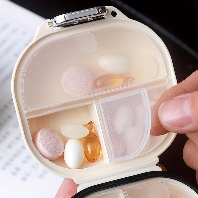 Portable Pill Storage Box, 1 Count 2 Counts Travel Multi-grid Pill Organizer, Mini Jewelry Storage Box,  Medicine Box Storage Organizer, Summer for Gift