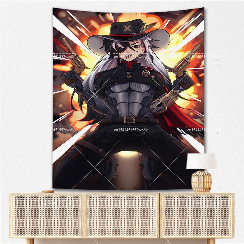 Boothill Tapestry Honkai Star Rail Wall Hanging Cartoons Anime Tapestrys Room Decor Aesthetic Manga Tapestries Home Decoration