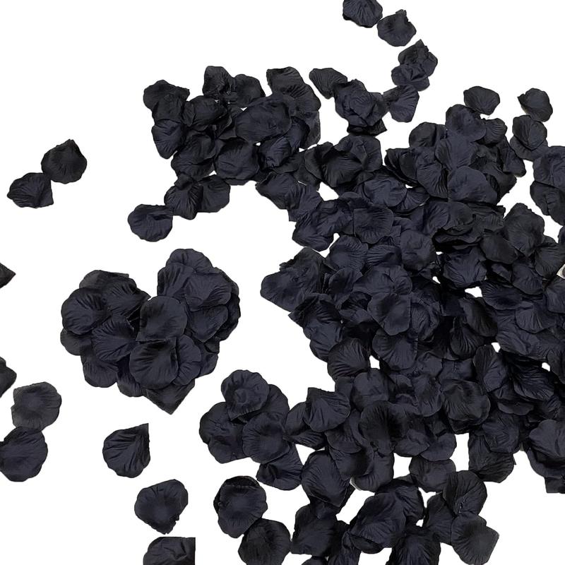 3000 count Black Rose Petals Fake Artificial Flower Petals for Valentine Day,Wedding,Party Decoration,Romantic Night