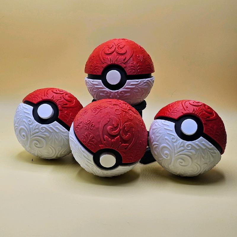 Pokeball Multicolor 3d Printed Pokemon Pokeball Statue