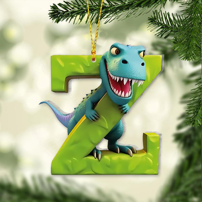 Dinosaur Alphabet Letter Ornament Personalized Ornament Christmas Ornament Gifts For Children Family And Friends  - kid5130