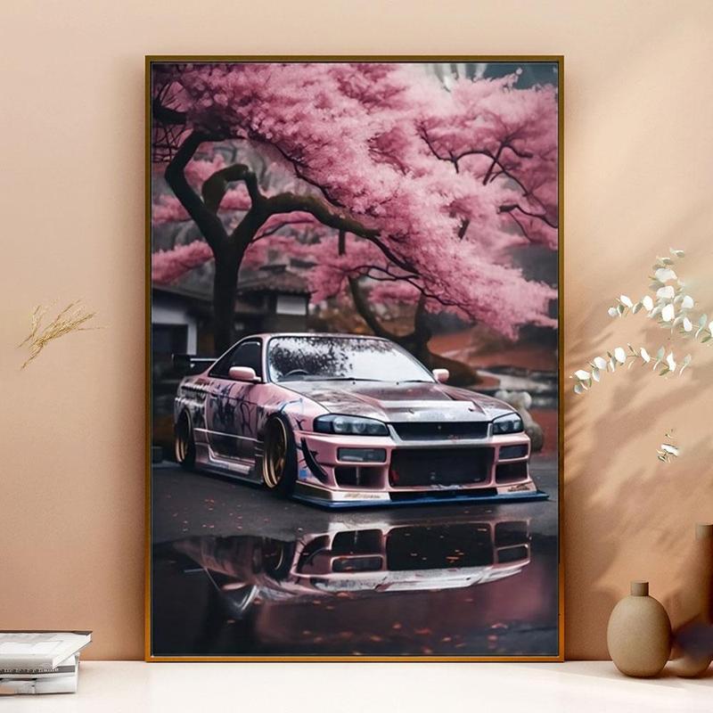 Car Printing Painting without Frame, 1 Count Modern Fashion Style Car Poster, Wall Art for Home Living Room Bedroom Office School Decor