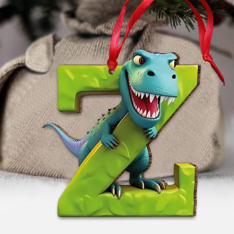 Dinosaur Alphabet Letter Ornament Personalized Ornament Christmas Ornament Gifts For Children Family And Friends  - kid5130