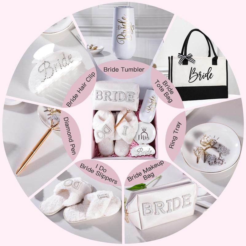 7-Piece Bridal Shower Gift Set-Wedding Gifts for Bride To Be,Bachelorette Party Gifts for Women Bride,Future Mrs,Bride Gifts Set