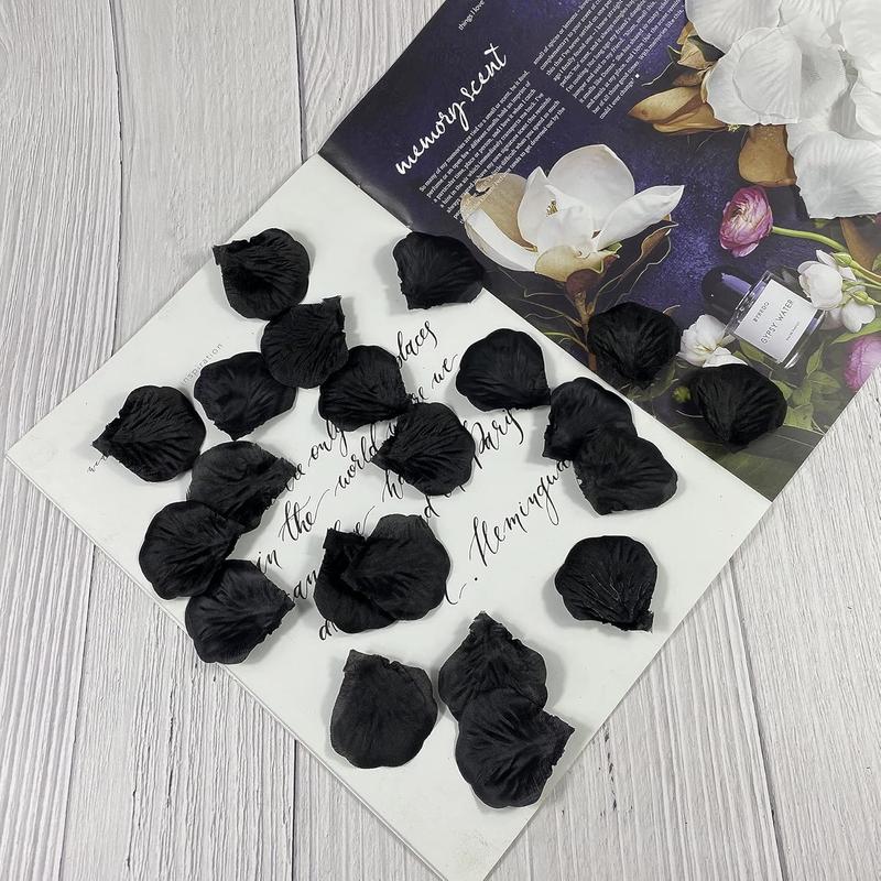 3000 count Black Rose Petals Fake Artificial Flower Petals for Valentine Day,Wedding,Party Decoration,Romantic Night