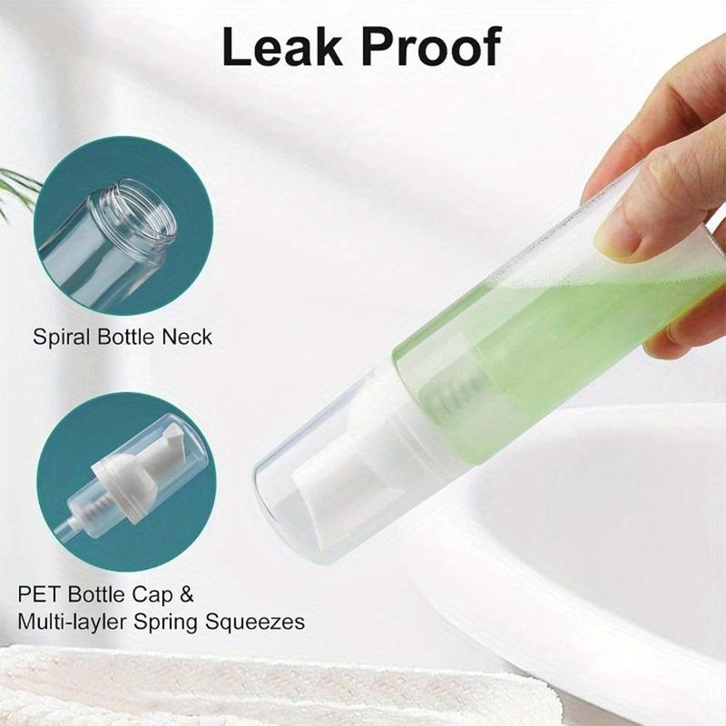 Portable 60ml Foam Pump Bottle, 3 5 Counts Clear Foam Dispenser Bottle, Refillable Empty Bottle for Skin Care, Cosmetic, Travel Accessories