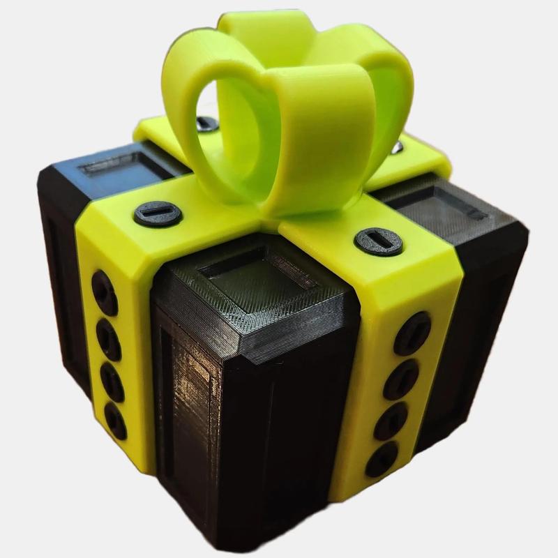 Annoying Gift Box - 20 Bolt Version - Key Hidden Under Bow - Many Colors! - Perfect for Christmas, Birthday, or Anniversary