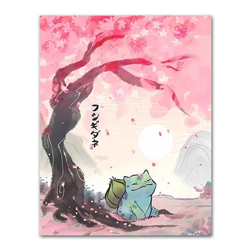 Pokemon Peripherals Pikachu Gyarados Squirtle Charmander Canvas Painting Anime Wall Art Prints Living Room Decor Posters