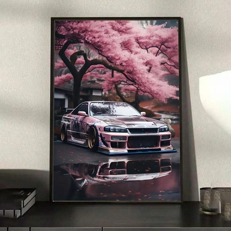 Car Printing Painting without Frame, 1 Count Modern Fashion Style Car Poster, Wall Art for Home Living Room Bedroom Office School Decor