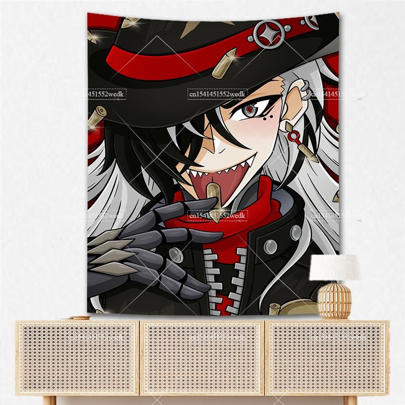 Boothill Tapestry Honkai Star Rail Wall Hanging Cartoons Anime Tapestrys Room Decor Aesthetic Manga Tapestries Home Decoration